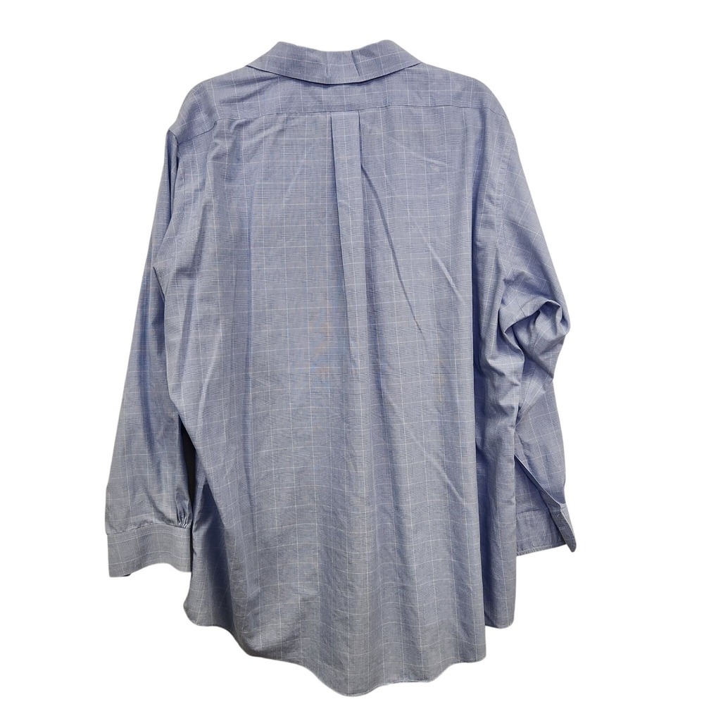 Mens Brooks Brothers Blue & White Checkered Button-Down Shirt 17.5 - Picture 2 of 9